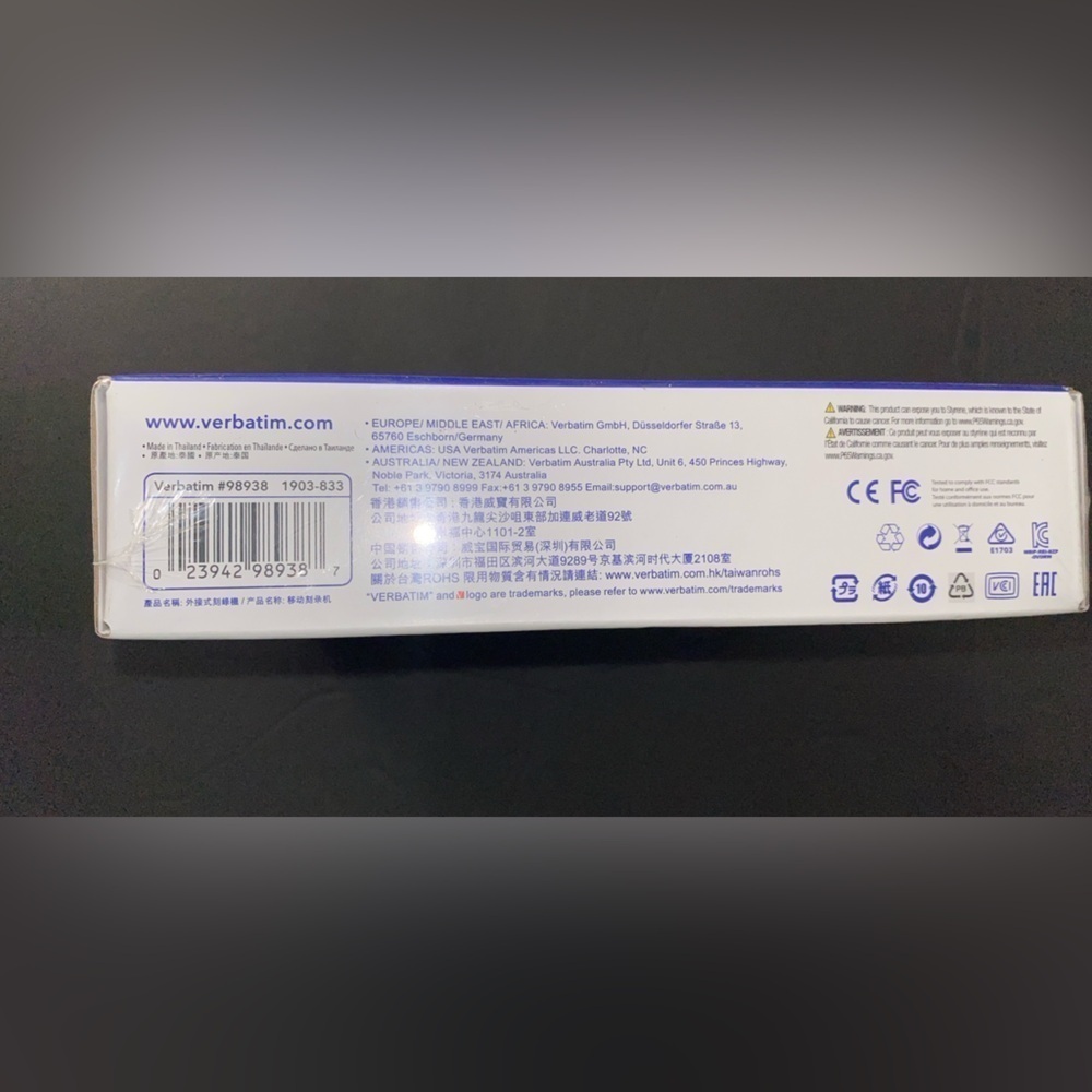 🆕 Vertabim External Slimline CD/DVD Writer Windows or MAC OS New in Box w/ Cord - Picture 4 of 5